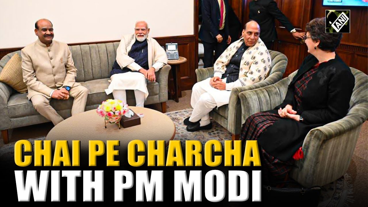Om Birla's 'Chai pe Charcha' with PM Modi, Priyanka Gandhi, MPs on conclusion of Winter session