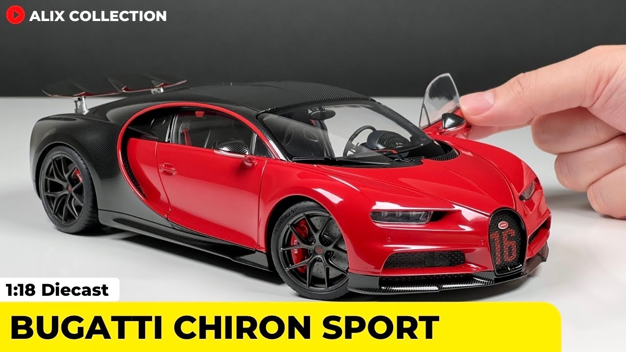 Unboxing of Bugatti Chiron Sport 1:18 Scale Model Car by AUTOart Models (4K)