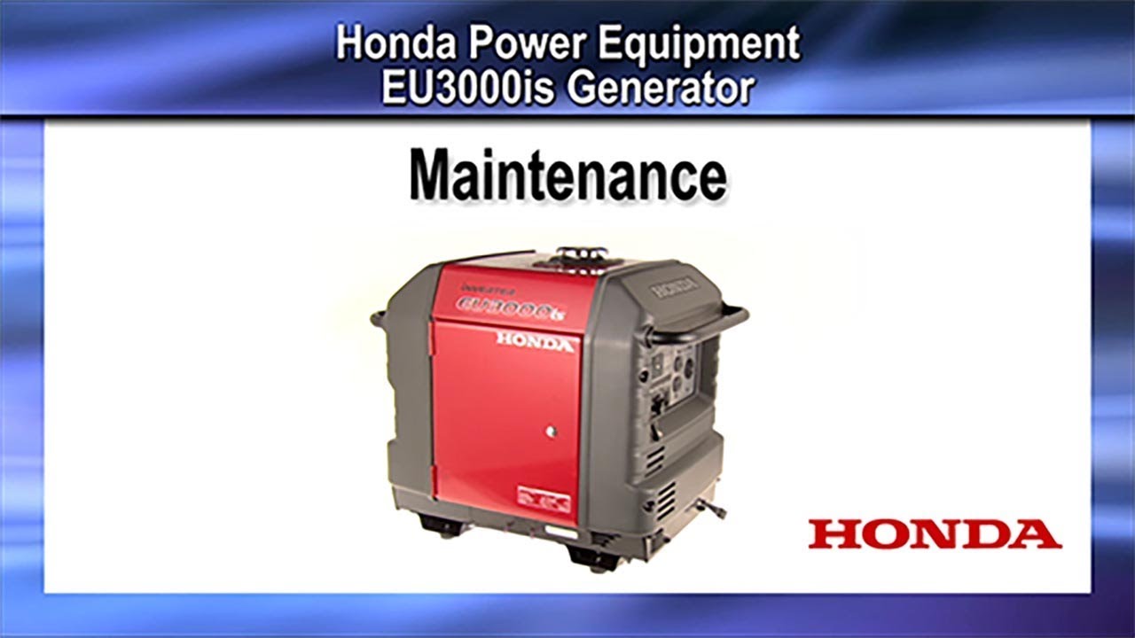 EU3000iS Generator Maintenance