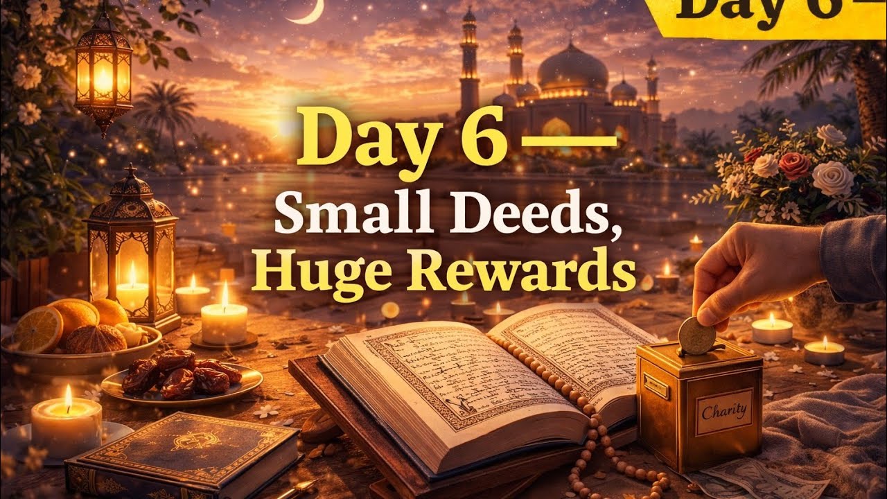 Across the Days of Ramadan 🌙 | Day 6 — Small Deeds, Huge Rewards