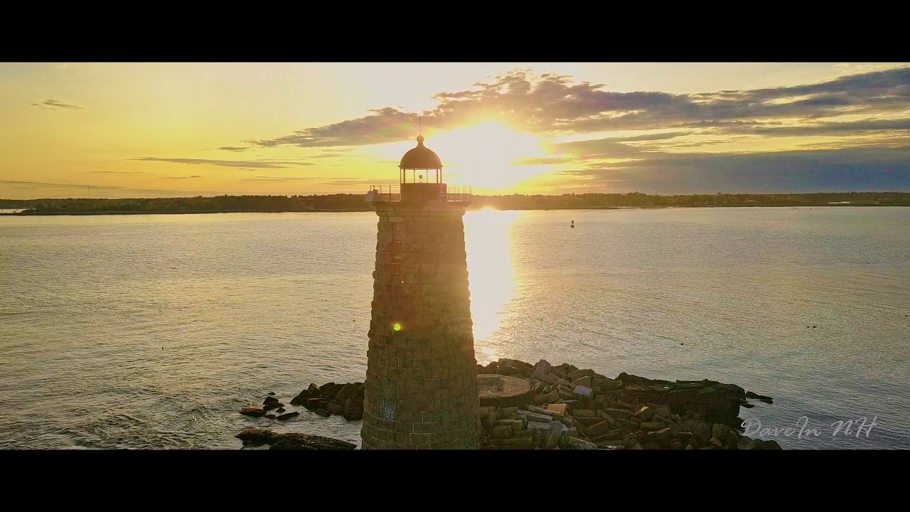 Vangelis - Bon Voyage: Whaleback Light (New England Lighthouse) Sunset Drone Flight.