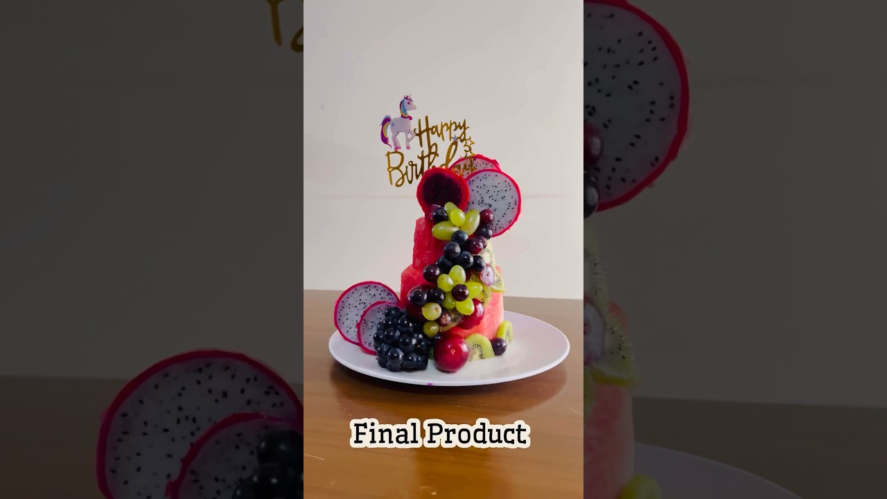 Watermelon cake for our baby&rsquo;s first birthday #shorts #baby #cake #fruitcake #babyvideos #family