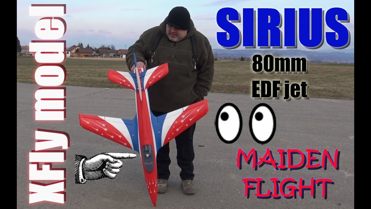 XFly model SIRIUS 80mm 12-blade 6S powered XFly RC EDF Sport Jet plane PNP Maiden flight