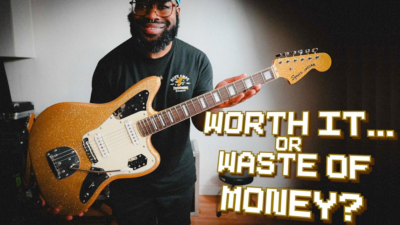 Фанат Jazzmaster рассматривает Squier Classic Vibe ’70s Jaguar (Gold Sparkle) | PlayJason