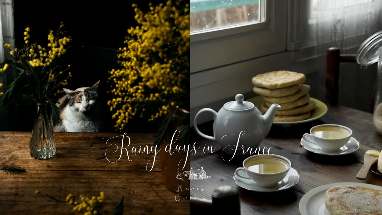 Slow life in the French countryside, foraging, cosy baking and rainy day  🌧️🌞