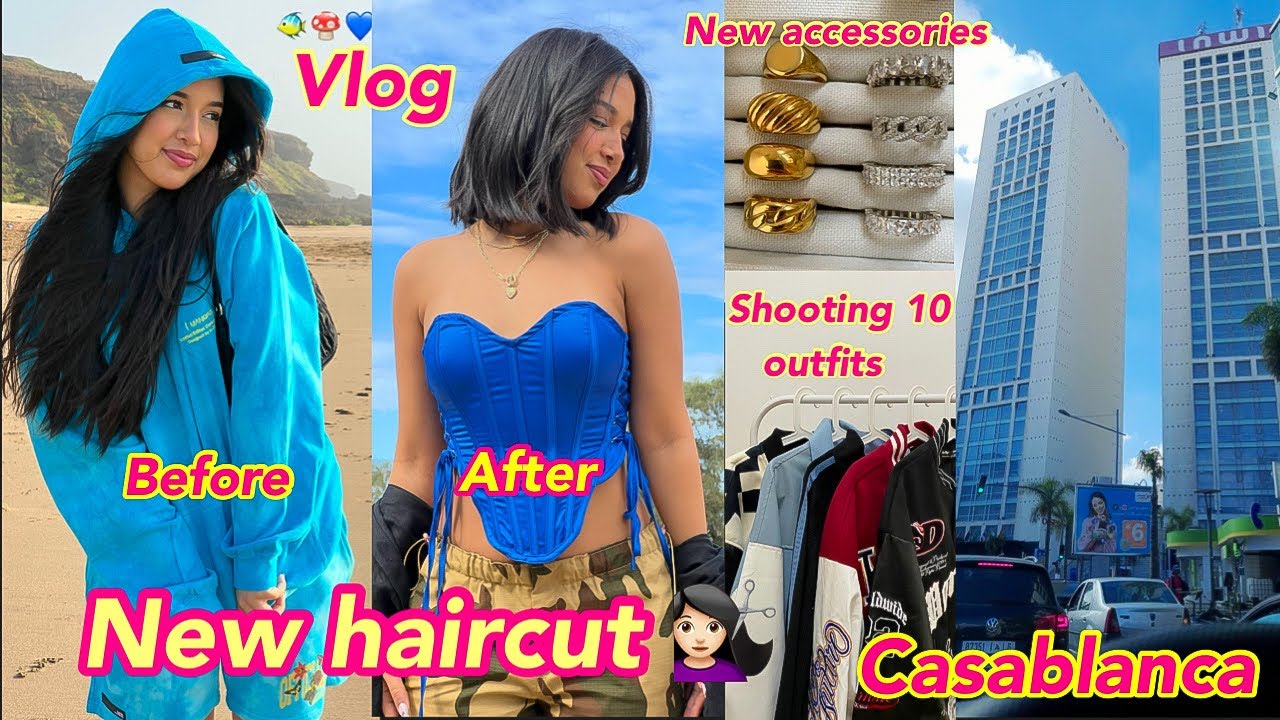 Vlog | New Hair 😍 قطعت شعري قصير , shooting 10 outfits for IG 📸 , Jewellery shopping 🛍…