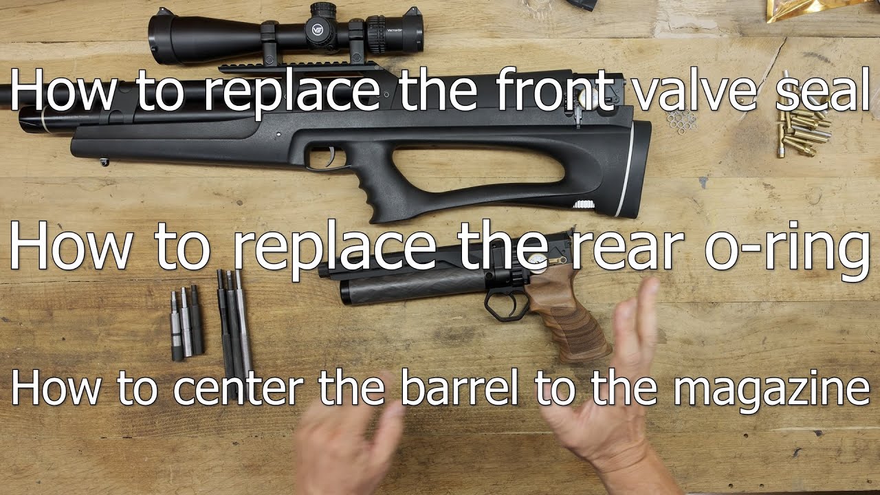 Huben service: firing valve front and rear seal replacement; barrel alignment