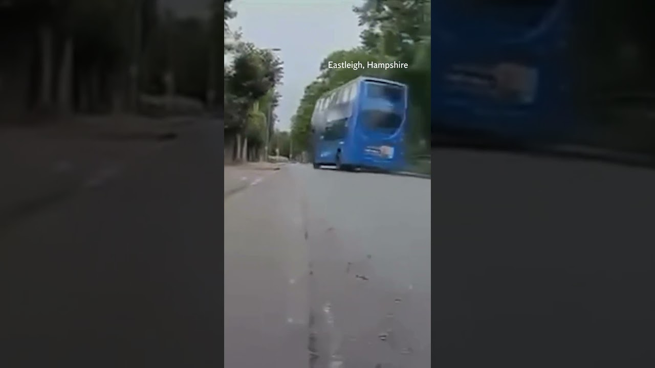 Bus carrying students crashes into river after &lsquo;accelerator sticks and brakes fail&rsquo;