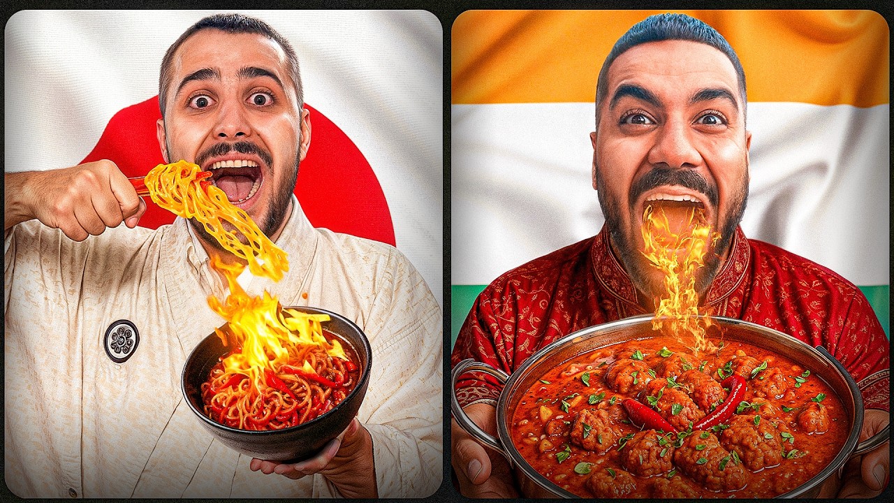 تندترین غذای کشور های مختلف رو خوردیم🔥🤯