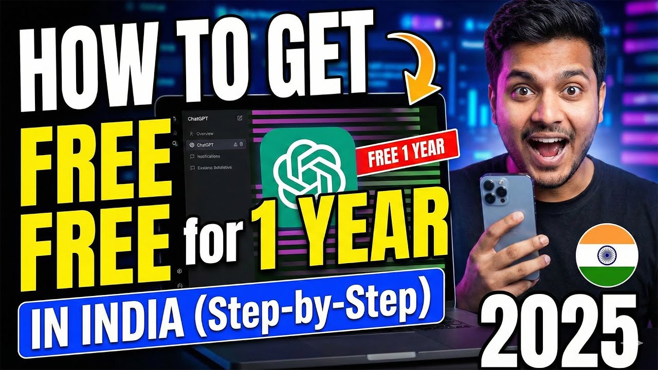 How to Get ChatGPT Go FREE for 1 Year in India Step‑by‑Step 2025