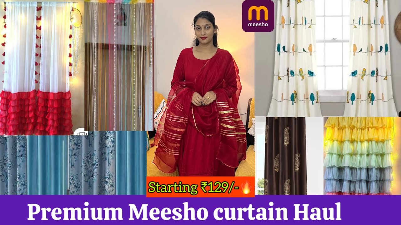 *Premium* Meesho Curtain Haul🥰|| just starting ₹129/-🔥|| #homedecor #meeshohaul #meesho