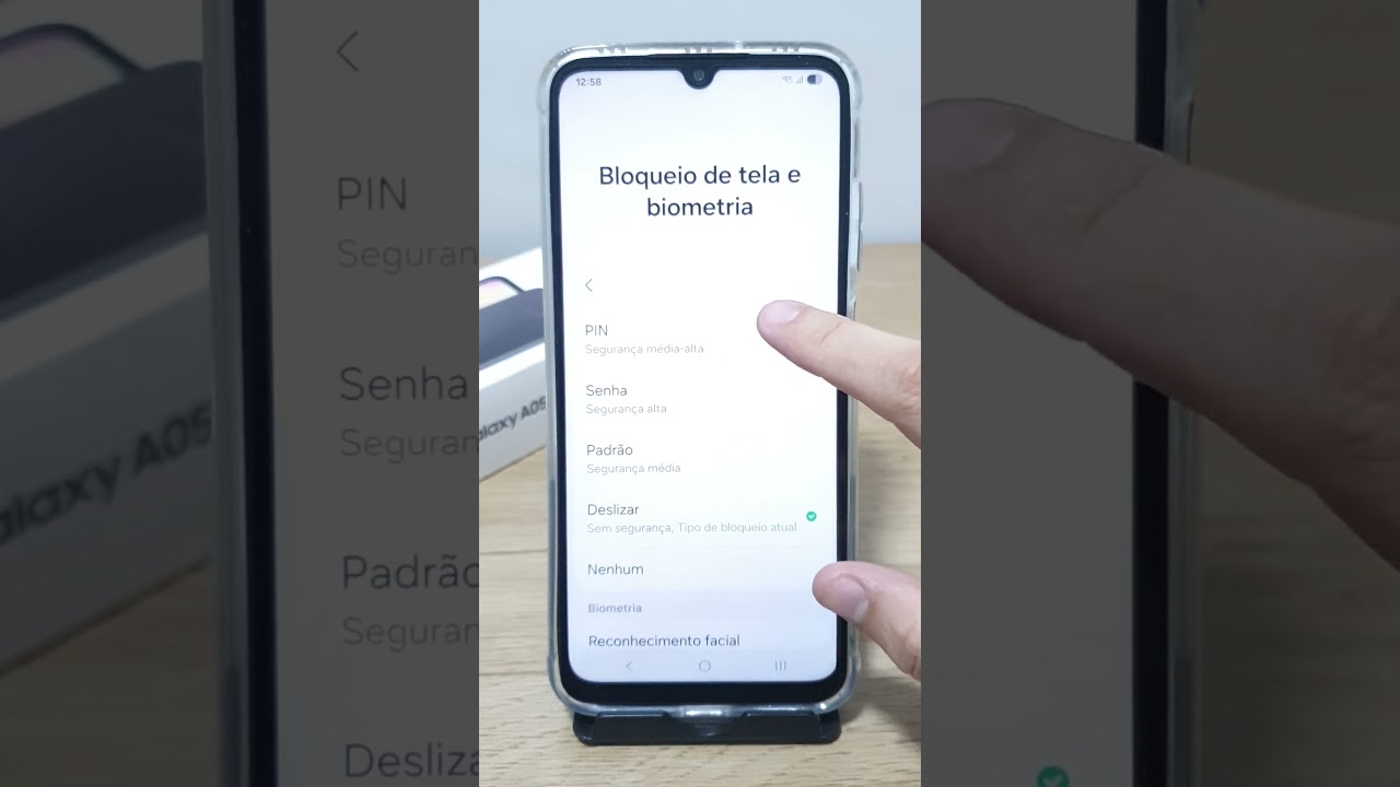 Como colocar uma senha PIN no Galaxy A05, A05s e M05