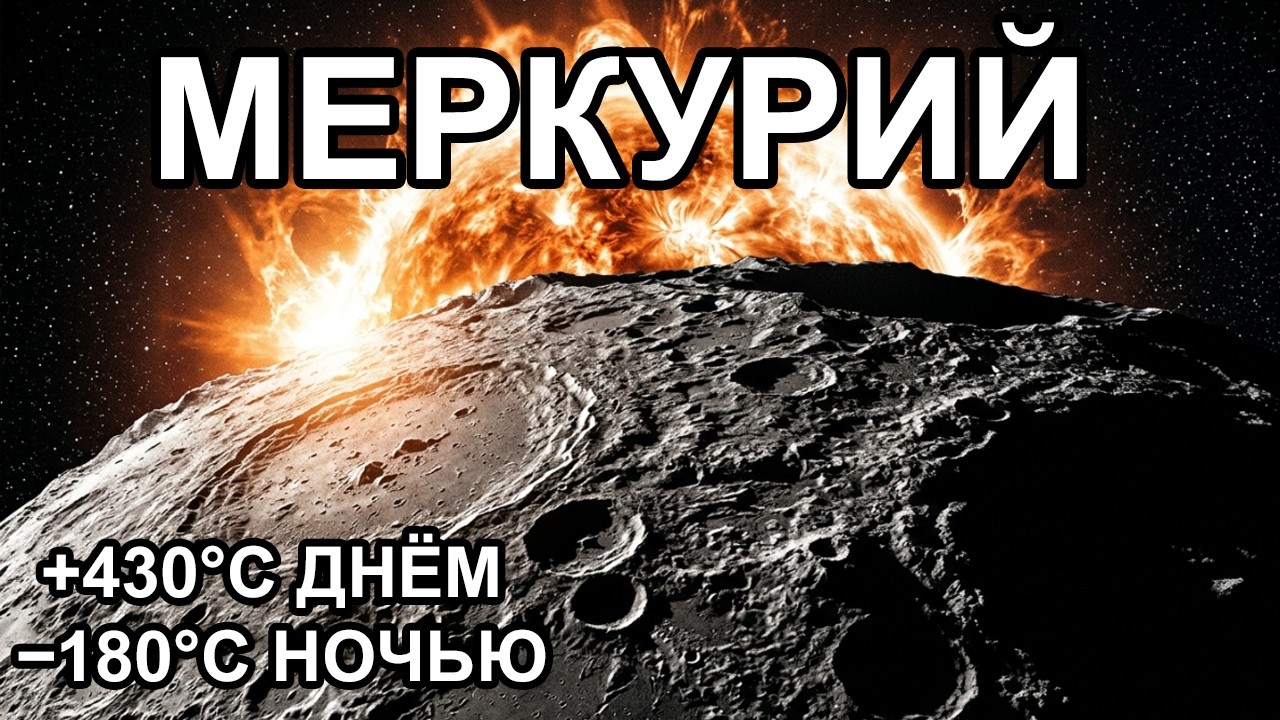 МЕРКУРИЙ: планета, где ночь убивает холодом, а день плавит камень
