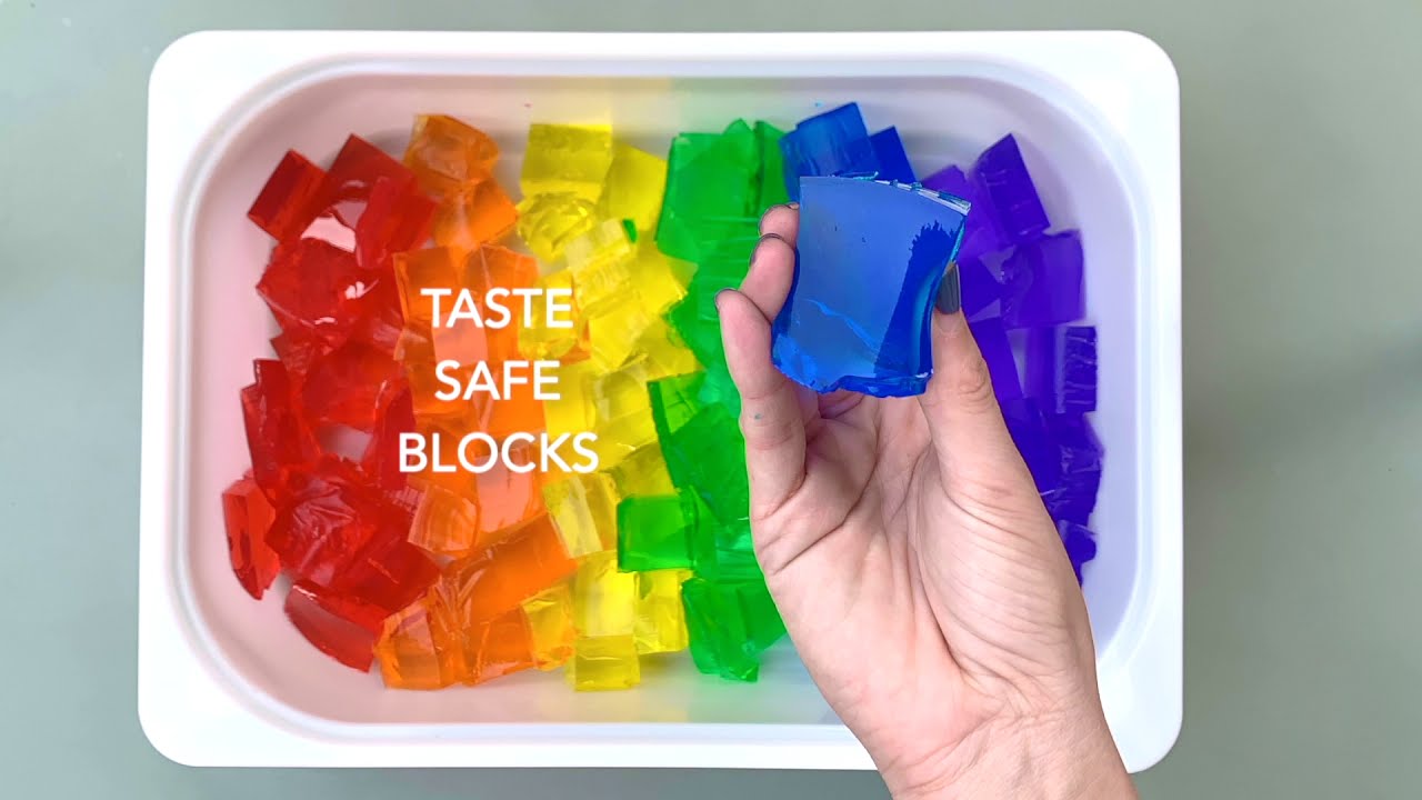Taste Safe Colorful Blocks Sensory Activity
