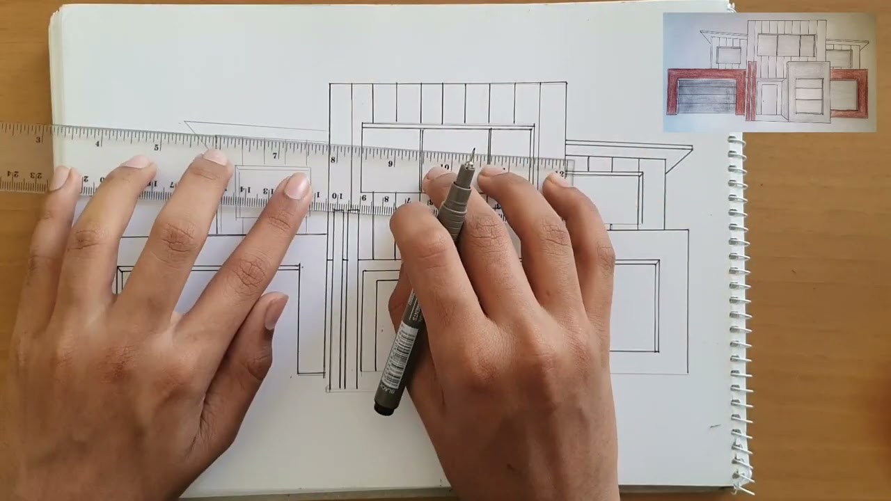 How to draw a modern house/AS Speaking art
