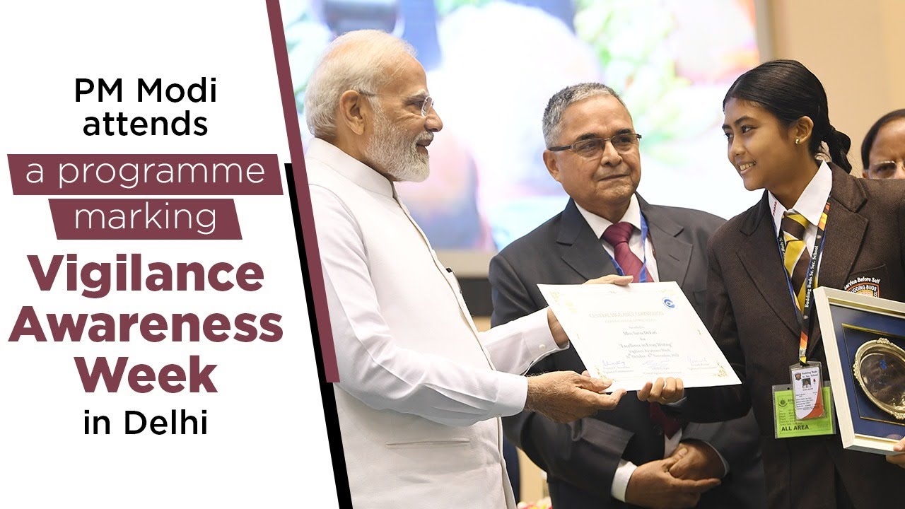 PM Modi attends a programme marking Vigilance Awareness Week in Delhi