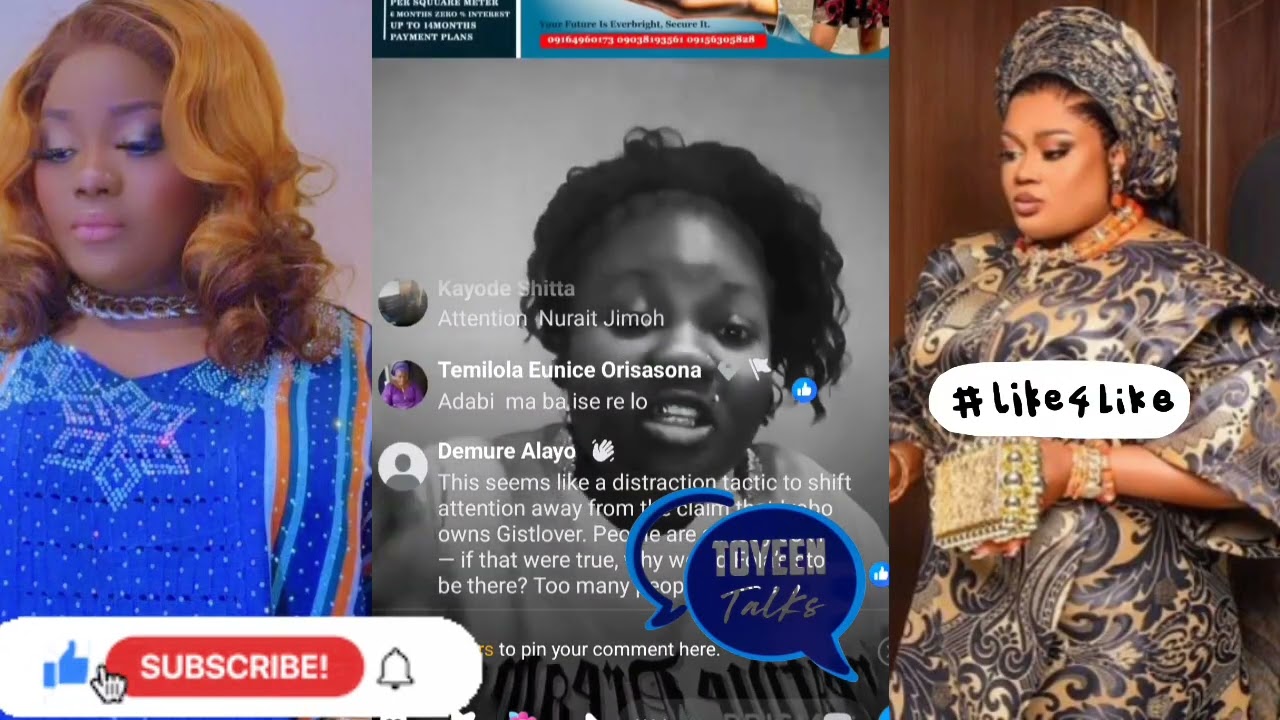 AHHHH KINI BOSSLADY WALE SE FUN ZEEMAMA ALALUBARIKA ....TI WON FI SO ADURU ORO YI SIWON