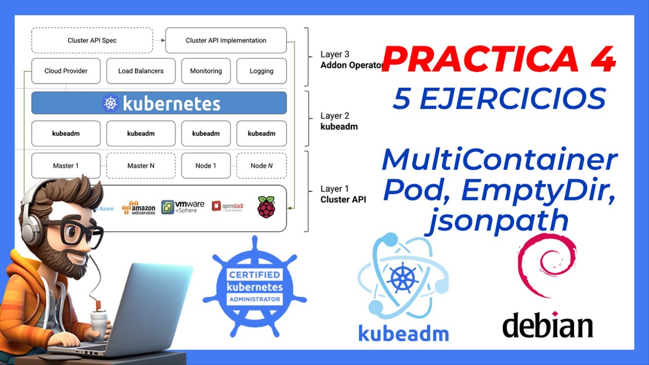 ⚙️ Kubernetes Práctico para CKA | jsonpath, Logs, MultiContainer & emptyDir #4