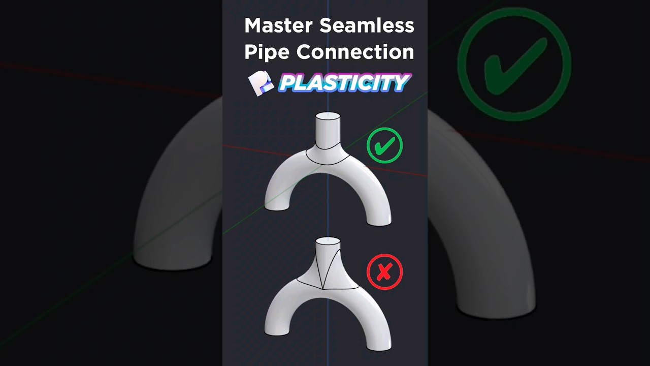 How to connect pipes in Plasticity 3D #plasticity