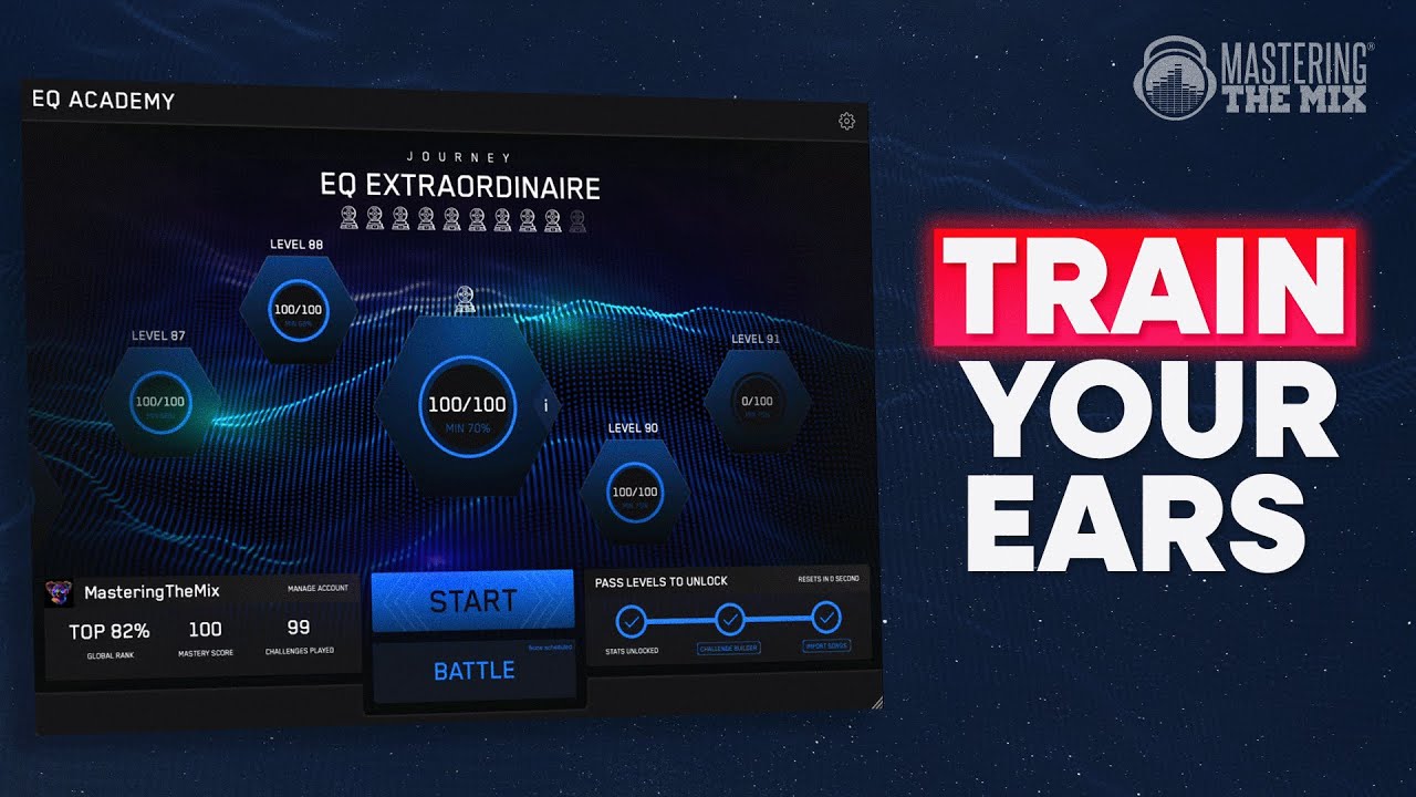 EQ Academy: бесплатная игровая тренировка слуха для музыкальных продюсеров.