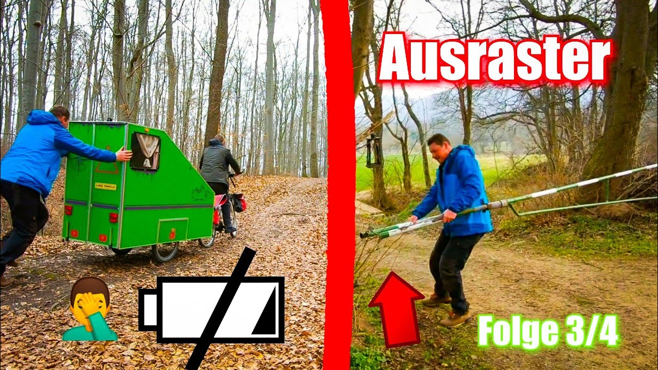 [F.3]🤦&zwj;♂️Rene RASTET AUS & AKKU leer IM WALD - 5 Tage on TOUR mit FAHRRADWOHNWAGEN