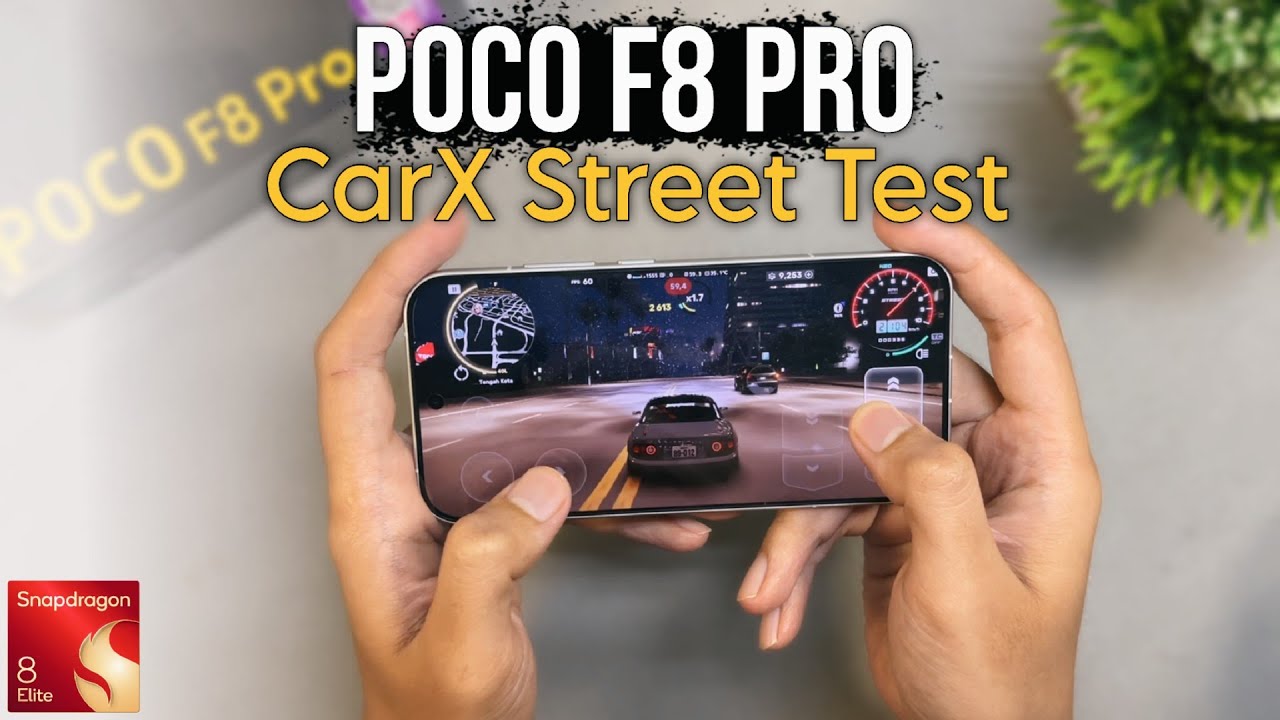 Poco F8 Pro Snapdragon 8 Elite CarX Street High Graphics 60Fps Gaming Test