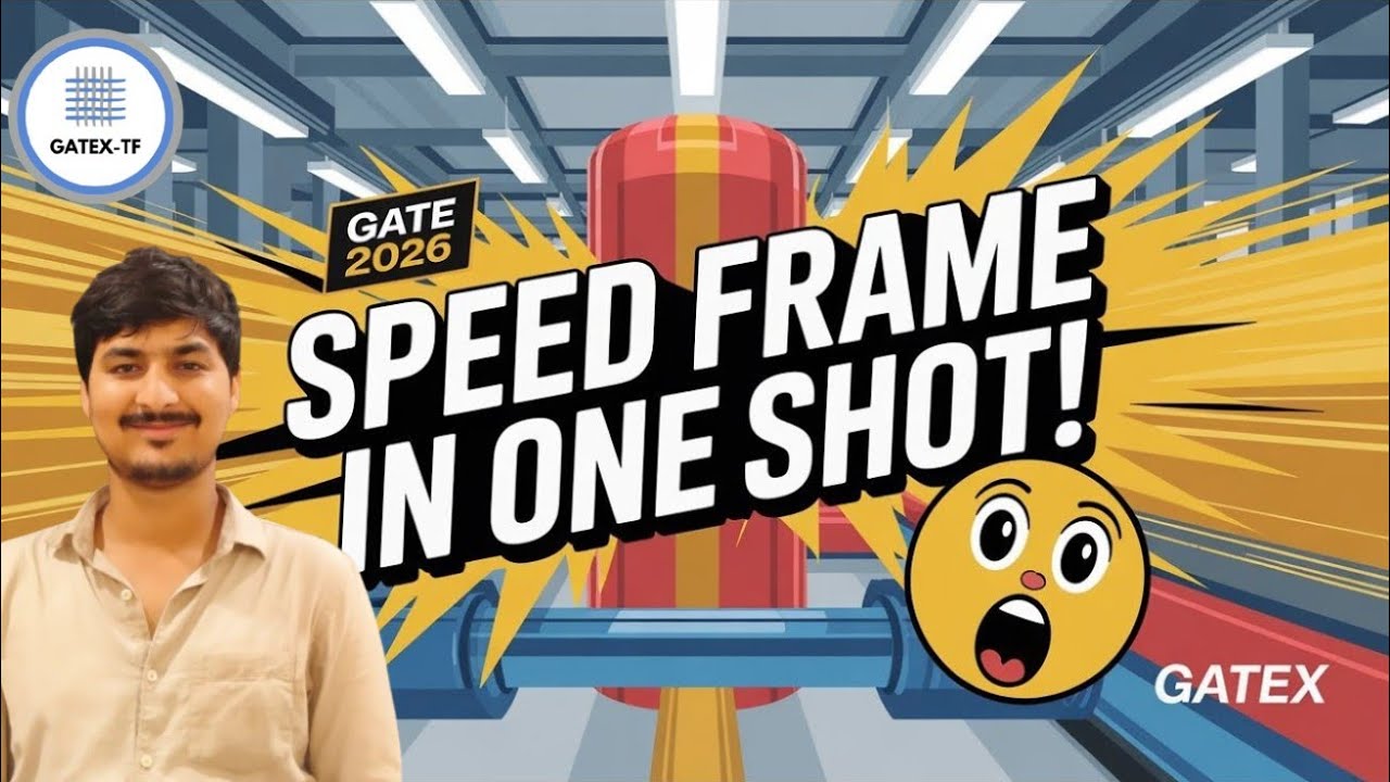 📌 Complete Speed Frame in One Shot! | Roving Frame | Simplex | Spinning | Textile GATE 2025-26