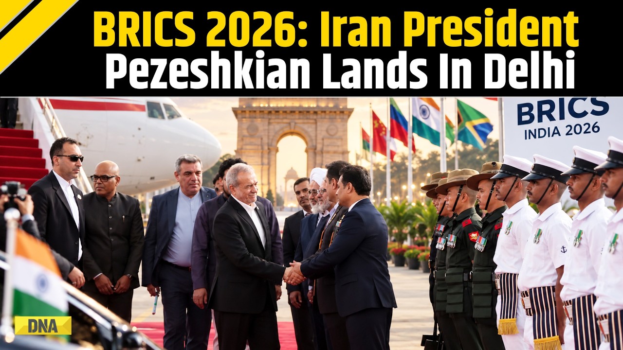 BRICS 2026: Iran President Masoud Pezeshkian Arrives Delhi Ahead Of BRICS Summit 2026