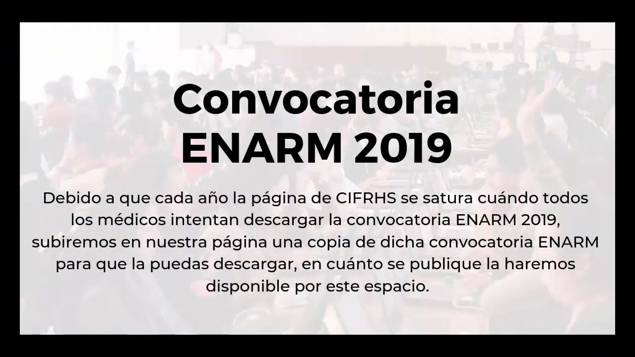 Convocatoria ENARM 2019