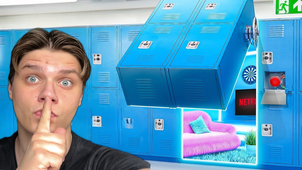 Jag byggde ett HEMLIGT RUM I MIN SKOLA