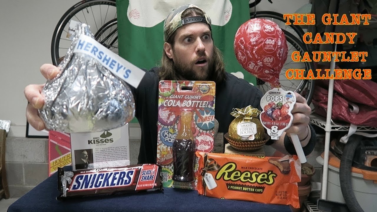 The GIANT CANDY Gauntlet Challenge (7,424 Calories) Doesn't Go As Planned | L.A. BEAST