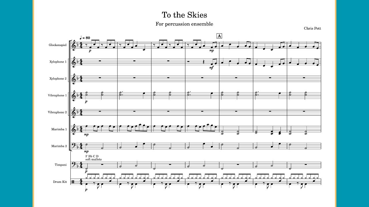 To the Skies | for Beginner Percussion Ensemble