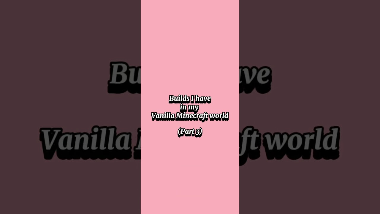 #vanillaminecraft