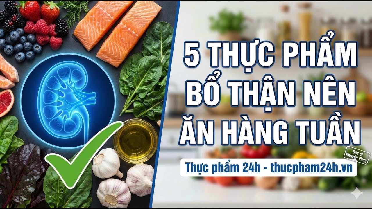 5 THỰC PHẨM BỔ THẬN NÊN ĂN HÀNG TUẦN! Thực phẩm 24h