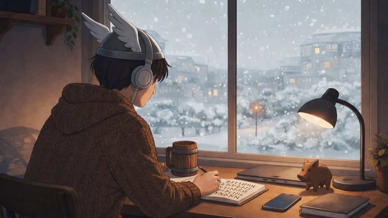 Deep Winter Lofi ❄️ Cozy Snow & Gallic Beats to Study / Focus ⚔️ The boy at the window Playlist