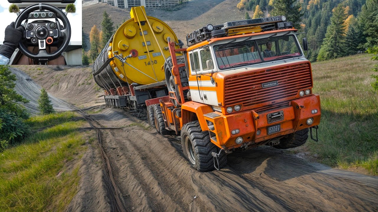 SnowRunner - Towing a Oil Platform With Sleiter ST 833 Chimera | Season 16 | Logitech G29| #1078