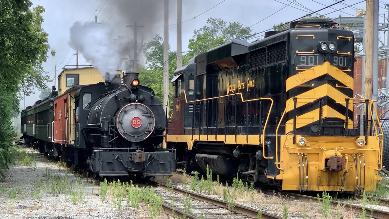 Steam Train Returns To Lebanon Ohio & I Got It At The Cool Railroad Crossing!  Train With Caboose