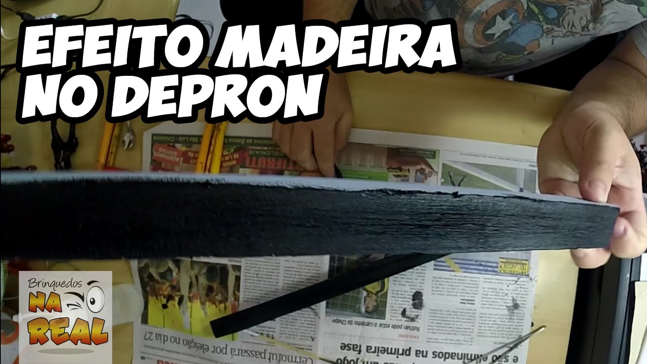 DIY #10: Como fazer efeito madeira para o Diorama (maquete) no depron - Tutorial