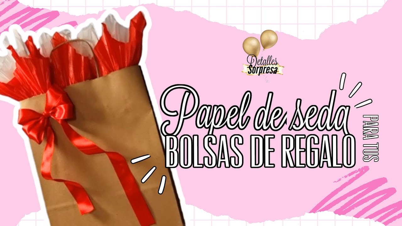 Como poner papel de seda o china en tus bolsas/ bolsas de regalo con papel de seda #diy #tutorial 