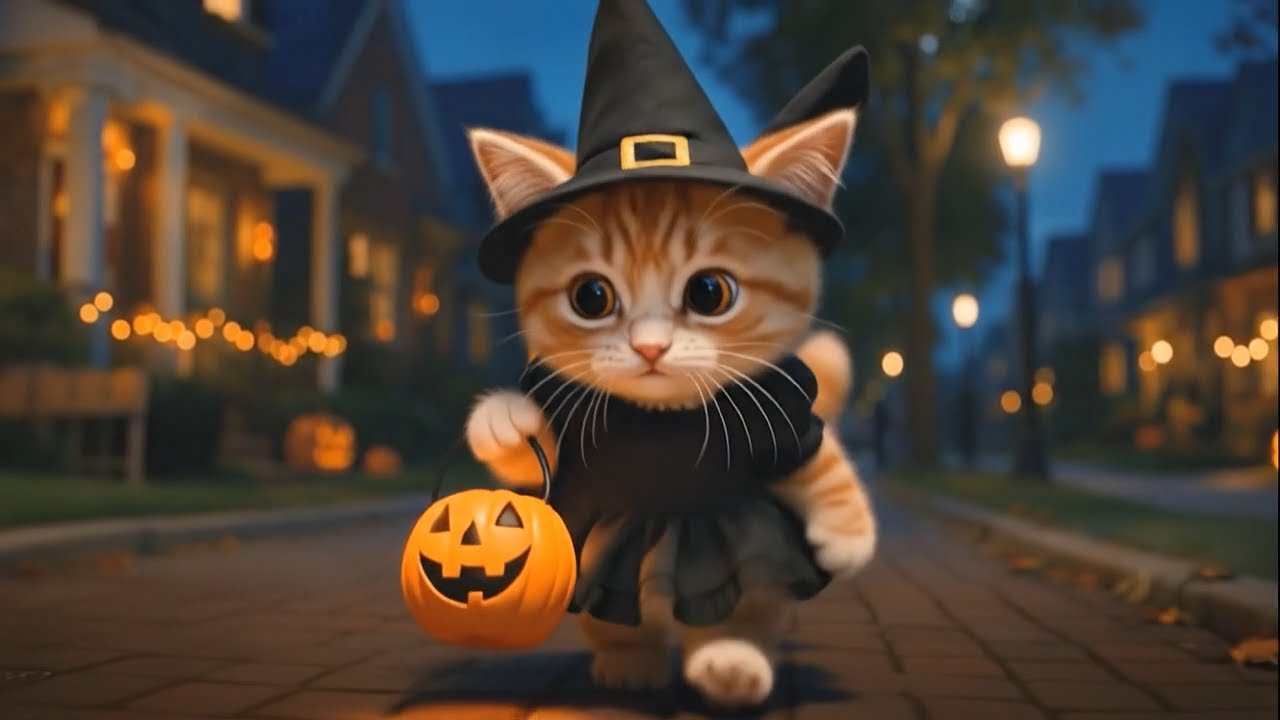 Kitten’s Perfect Halloween: From Shopping to Party | Cat World Stories