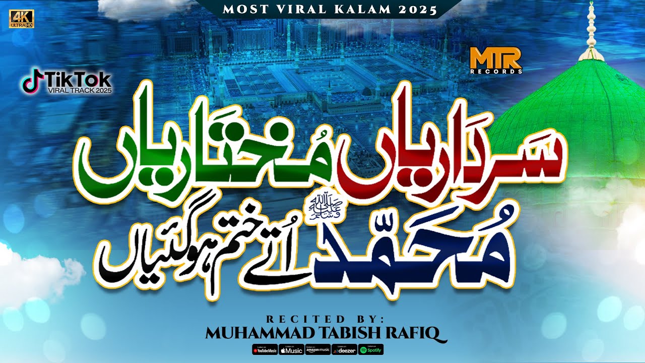 TikTok Viral Track 2025 - Sardariyan Mukhtariyan - Muhammad Tabish Rafiq - Punjabi Naat Sharif 2025