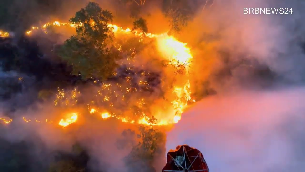 Riesiger #waldbrand  in der #Gohrischheide aus dem – Atemberaubende und erschreckende Luftaufnahmen