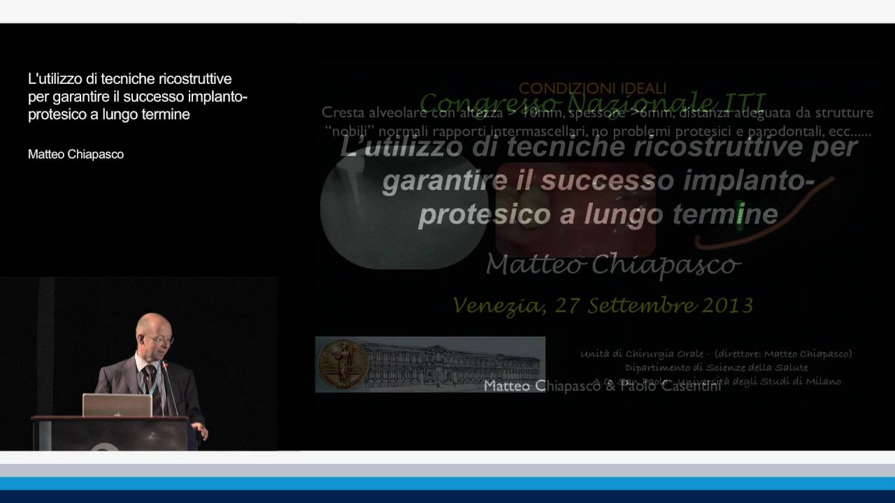 L'utilizzo di tecniche ricostruttive per garantire il successo a lungo termine | Matteo Chiapasco