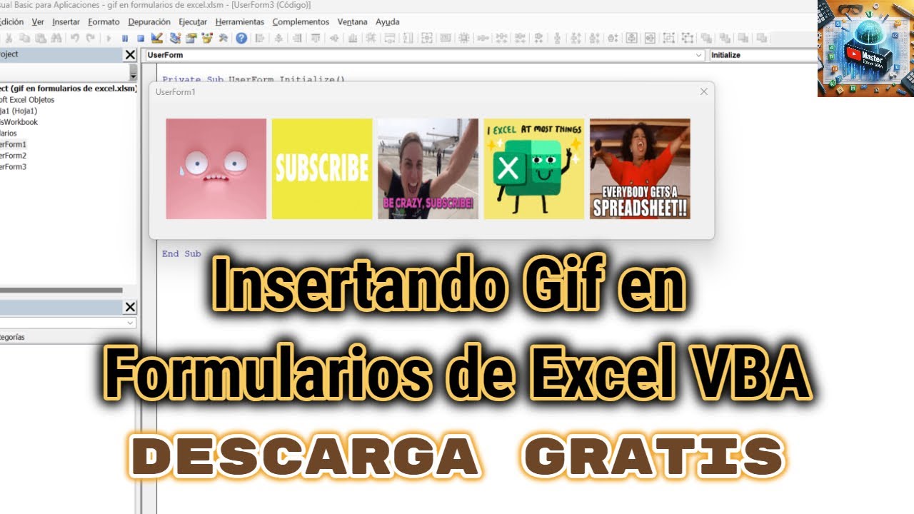 Insertando Gif en Formularios de Excel VBA - DESCARGA GRATIS