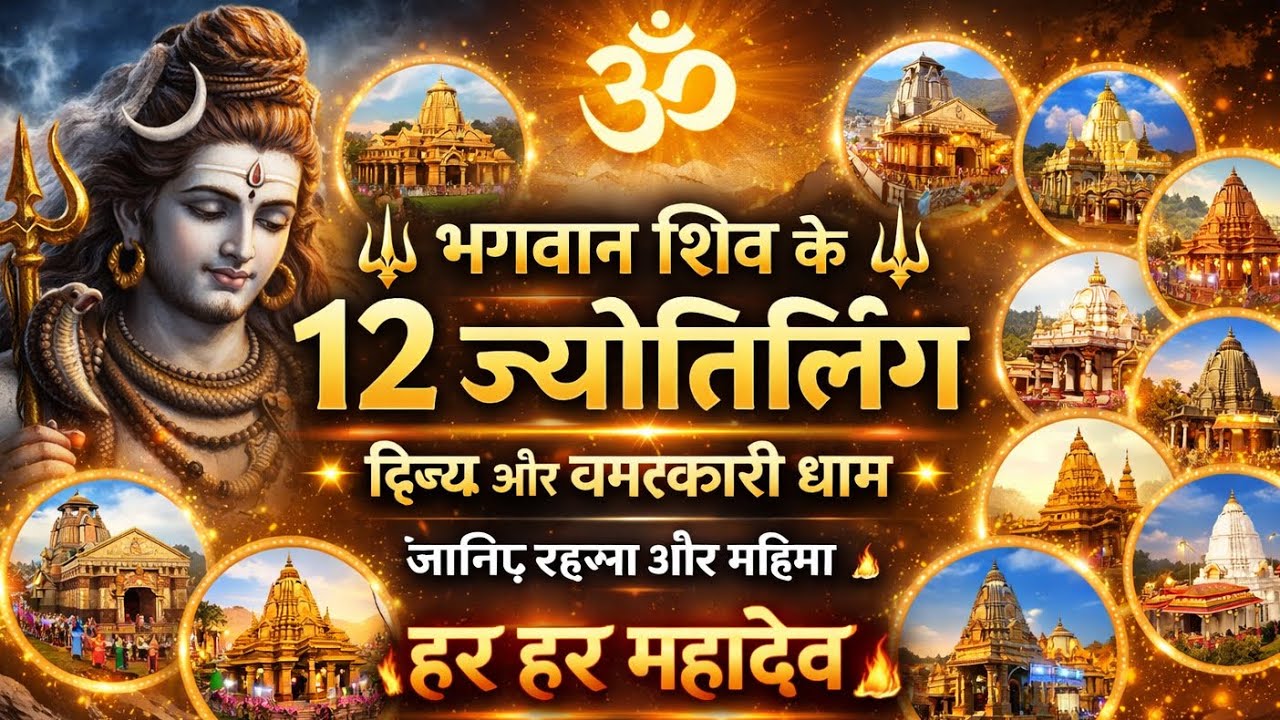 भगवान शिव के 12 ज्योतिर्लिंग | 12 दिव्य और चमत्कारी धाम | रहस्य और महिमा 🔥 #facts 