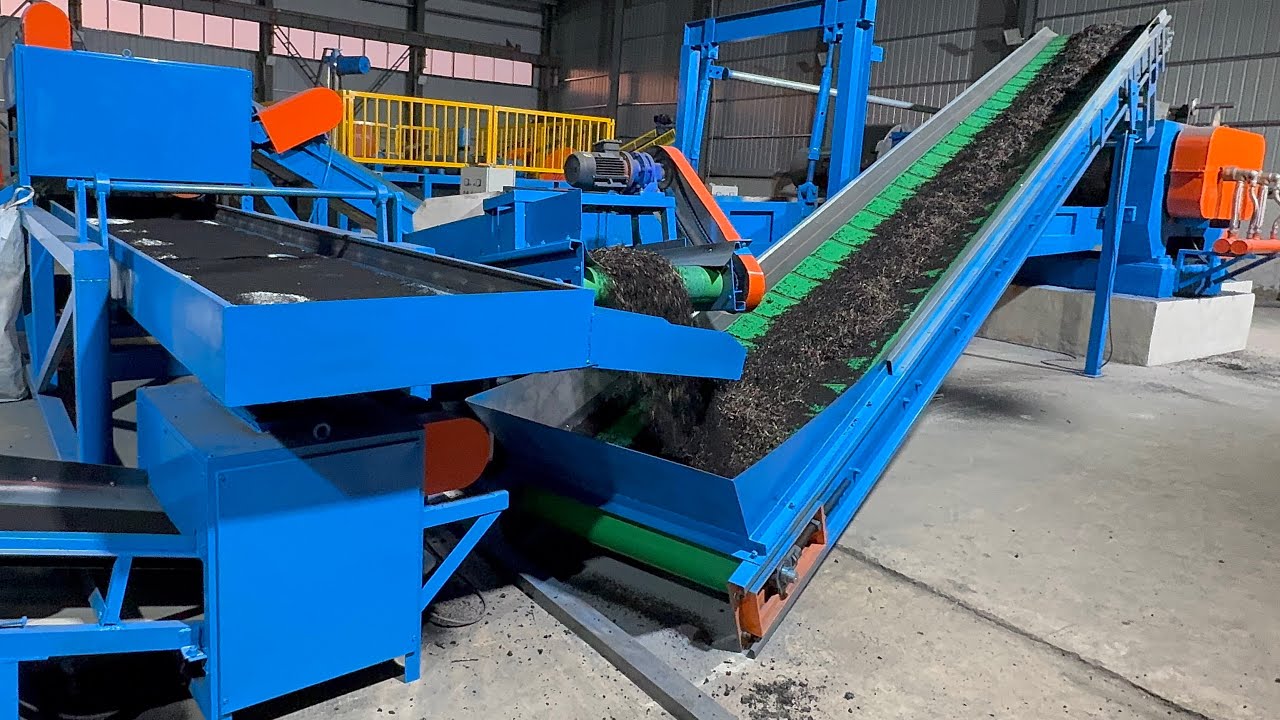 Waste OTR Tire Shreds Grinding Line