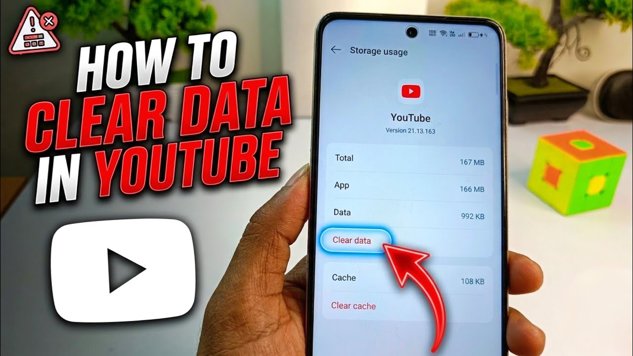 how to clear cache on youtube app || clear data in youtube