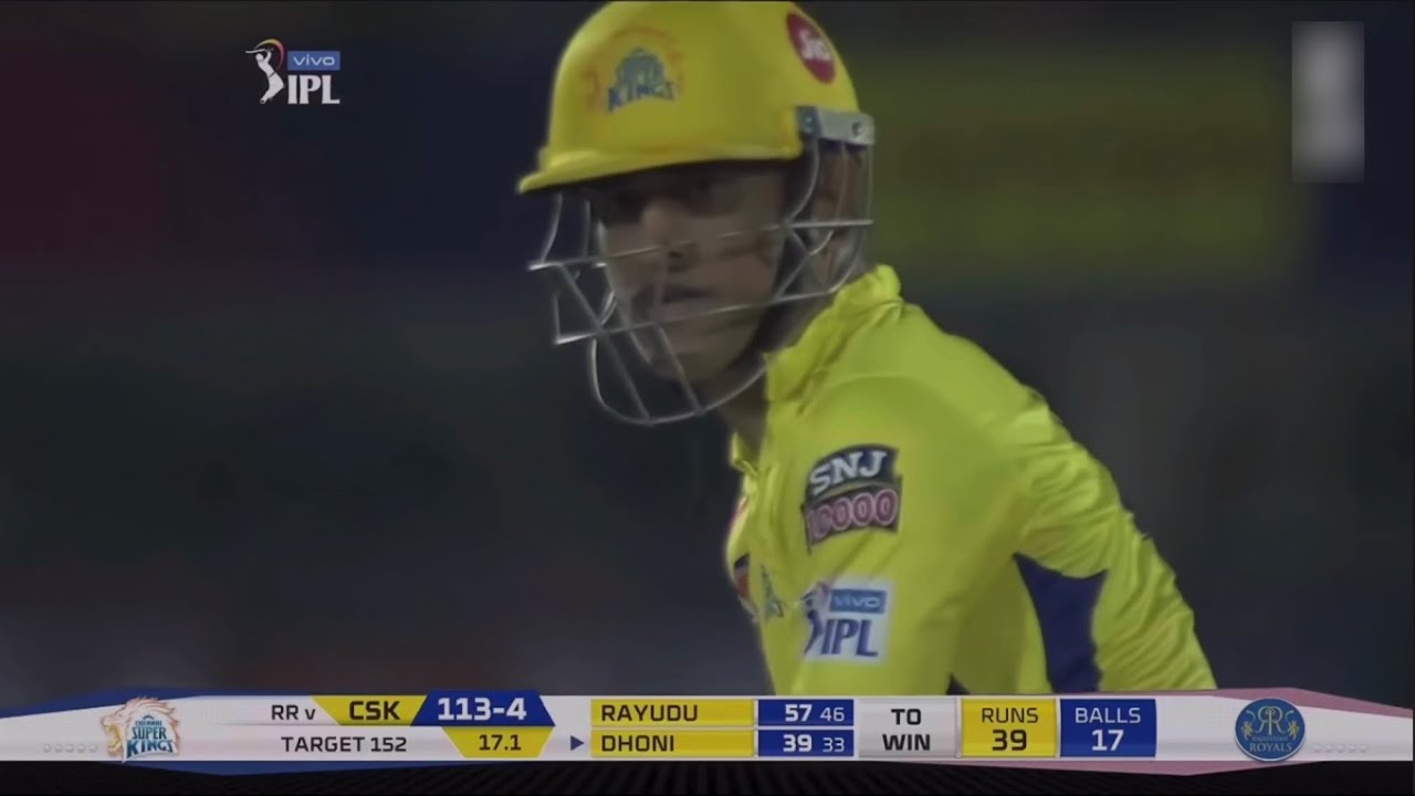CSK VS RR 2019 DHONI&rsquo;s MASTERCLASS LAST OVER THRILLER