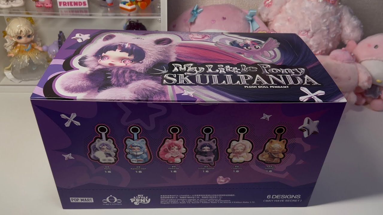 POP MART SKULLPANDA MY LITTLE PONY FULL SET UNBOXING 💜 NO TALKING ASMR
