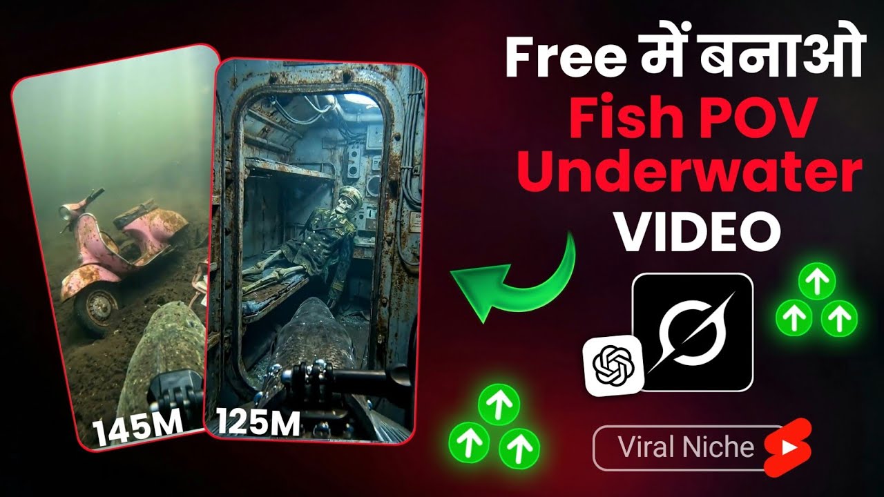 Fish POV Underwater Video Kaise Banaye 🔥 | AI GoPro Animal Camera Tutorial | Ai Video Kaise Banaye 